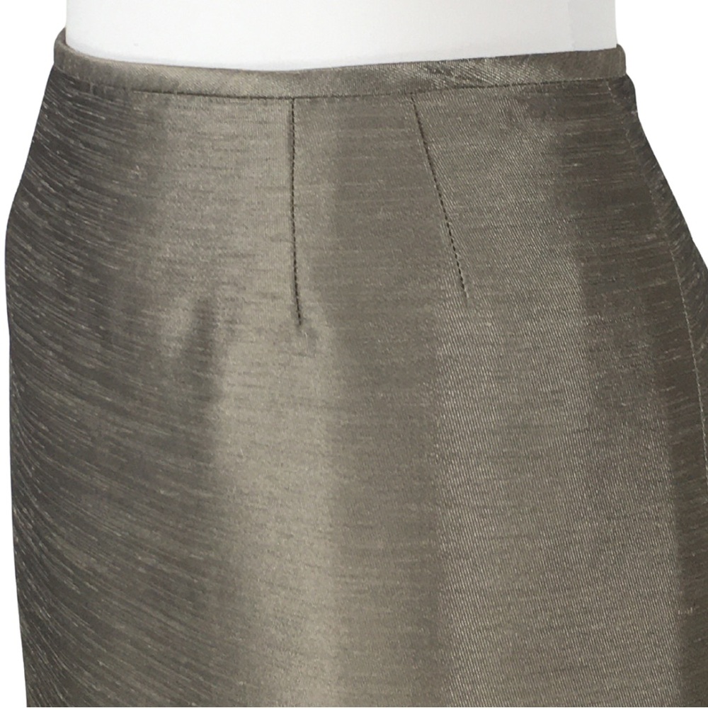Kasper 2 Piece Gold Champagne 3/4 Sleeve A-line Skirt Blazer Petite Set size 8 - Picture 13 of 16